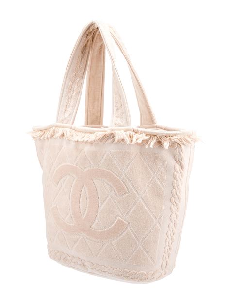 Chanel Terry Cloth Beach Tote Set 